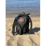 Влагозащищенная сумка-рюкзак BroStuff travel black orange 30l