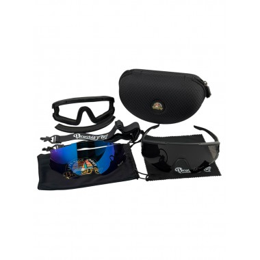 Солнечные очки BroStuff lineup matt black/full revo green Солнечные очки BroStuff lineup matt black/full revo green