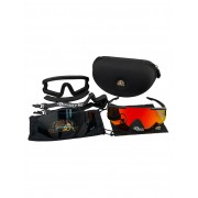 Солнечные очки BroStuff lineup matt black red/hd high contrast polarized