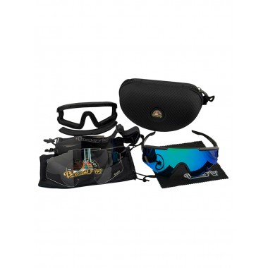 Солнечные очки BroStuff lineup matt black green/black/clear Солнечные очки BroStuff lineup matt black green/black/clear