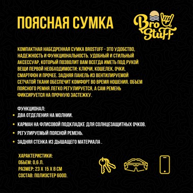 Сумка поясная BroStuff mid teal Сумка поясная BroStuff mid teal