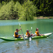 Каяк надувной трехместный с веслами Aqua Marina betta-475 (475х80)