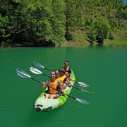 Каяк надувной трехместный с веслами Aqua Marina betta-475 (475х80)