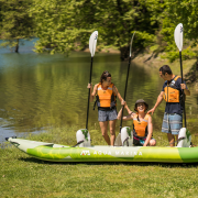 Каяк надувной трехместный с веслами Aqua Marina betta-475 (475х80)