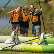 Каяк надувной трехместный с веслами Aqua Marina betta-475 (475х80)