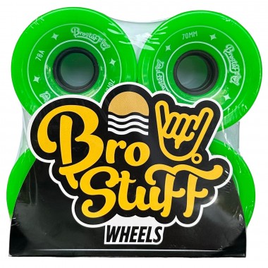 Колеса для лонгборда BroStuff green 70x50мм 78a Колеса для лонгборда BroStuff green 70x50мм 78a