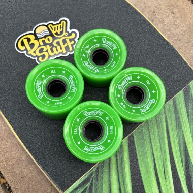 Колеса для лонгборда BroStuff green 70x50мм 78a Колеса для лонгборда BroStuff green 70x50мм 78a