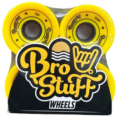 Колеса для лонгборда BroStuff yellow 70x50мм 78a Колеса для лонгборда BroStuff yellow 70x50мм 78a