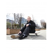 Кеды Lakai cambridge black/black/white logo (suede)