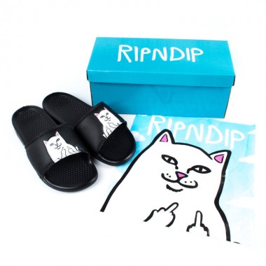 Шлепанцы Ripndip lord nermal black Шлепанцы Ripndip lord nermal black