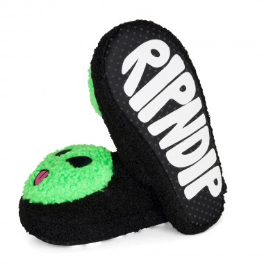 Тапочки Ripndip lord alien plush face house slippers black Тапочки Ripndip lord alien plush face house slippers black
