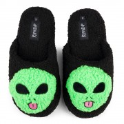 Тапочки Ripndip lord alien plush face house slippers black