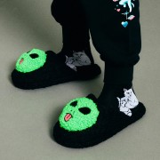 Тапочки Ripndip lord alien plush face house slippers black