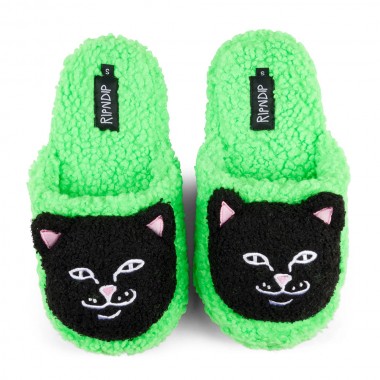 Тапочки Ripndip lord jermal plush face house slippers green Тапочки Ripndip lord jermal plush face house slippers green