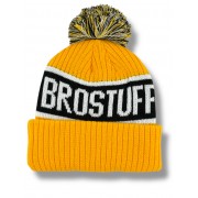 Шапка BroStuff powder pom pom mustard