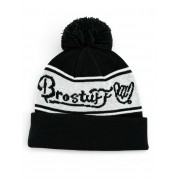 Шапка BroStuff freeride pom pom black white
