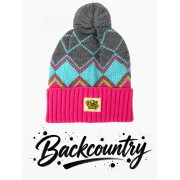 Шапка BroStuff backcountry pom pom pink