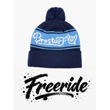 Шапка BroStuff freeride pom pom deep blue Шапка BroStuff freeride pom pom deep blue
