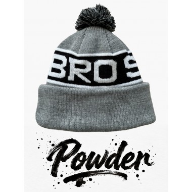 Шапка BroStuff powder pom pom grey black Шапка BroStuff powder pom pom grey black