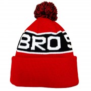 Шапка BroStuff POWDER POM POM RED BLACK