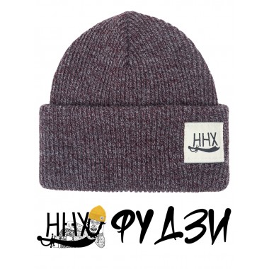 Шапка ННХ фудзи бордо-серый Шапка ННХ фудзи бордо-серый