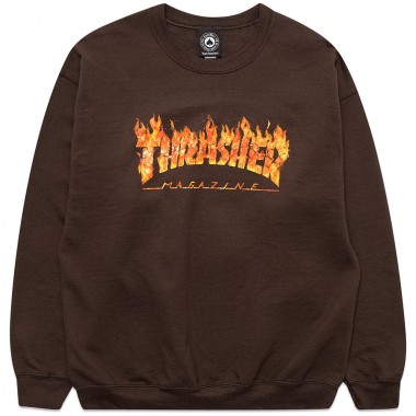 Толстовка Thrasher inferno dark chocolate Толстовка Thrasher inferno dark chocolate