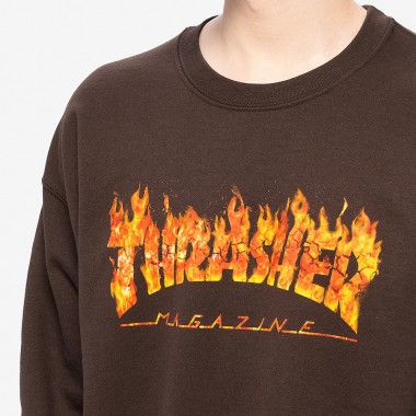 Толстовка Thrasher inferno dark chocolate Толстовка Thrasher inferno dark chocolate
