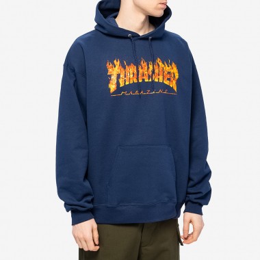 Толстовка Thrasher inferno navy Толстовка Thrasher inferno navy