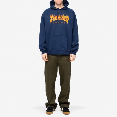 Толстовка Thrasher inferno navy Толстовка Thrasher inferno navy