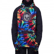 Толстовка 686 waterproof grateful dead black tie dye