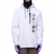 Толстовка 686 waterproof zip white