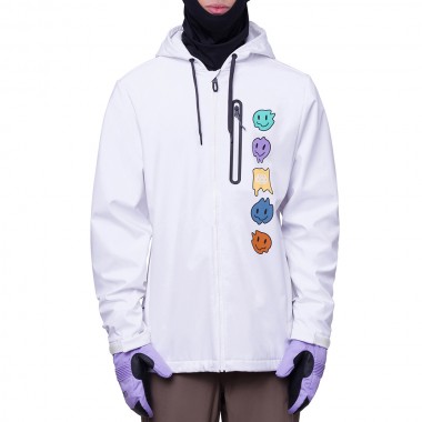 Толстовка 686 waterproof zip white Толстовка 686 waterproof zip white