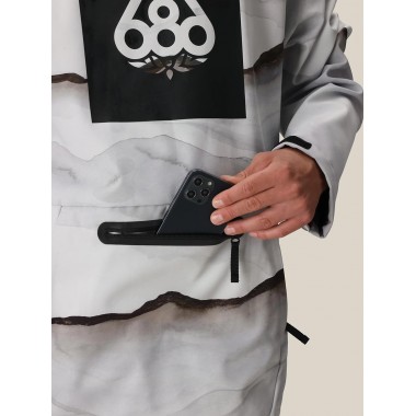 Толстовка 686 waterproof hoody smoke mountain print Толстовка 686 waterproof hoody smoke mountain print