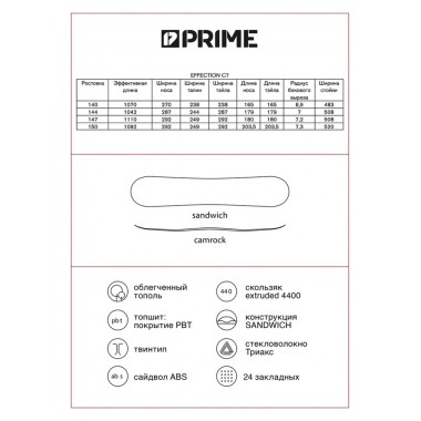 Сноуборд Prime - effection c7 147 Сноуборд Prime - effection c7 147