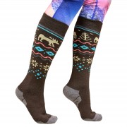 Носки жен. BroStuff Reindeer merino brown