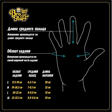 Варежки BroStuff powder black Варежки BroStuff powder black