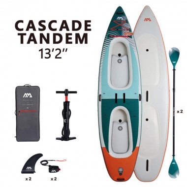 Каяк сап-борд надувной с веслом двухместный Aqua Marina cascade tandem 13'2" (402x98x20) Каяк сап-борд надувной с веслом двухместный Aqua Marina cascade tandem 13'2" (402x98x20)