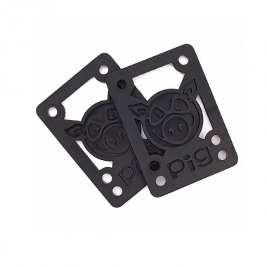 Подкладки для скейтборда Pig piles 1/8" hard risers black Подкладки для скейтборда Pig piles 1/8" hard risers black