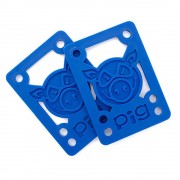 Подкладки для скейтборда Pig piles 1/8" hard risers blue