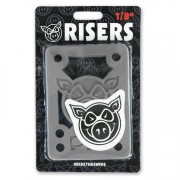Подкладки для скейтборда Pig piles 1/8" soft risers/shock grey