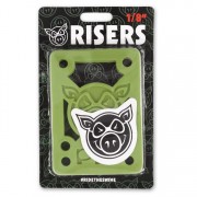 Подкладки для скейтборда Pig piles 1/8" soft risers/shock olive