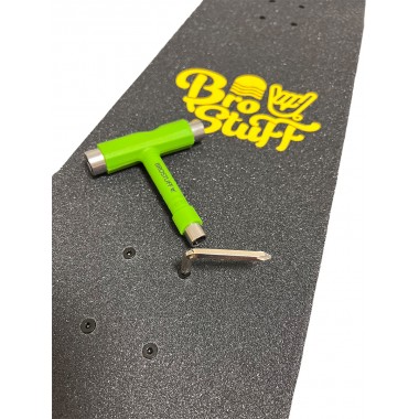 Ключ для скейтборда BroStuff Т-образный зелёный Ключ для скейтборда BroStuff Т-образный зелёный