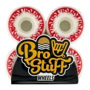 Колеса для скейтборда BroStuff flame white red 53мм 102a