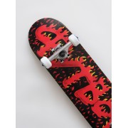Скейтборд Футворк пламя красный 7.625x31.175