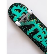 Скейтборд Футворк пламя зеленый 7.5x30.75