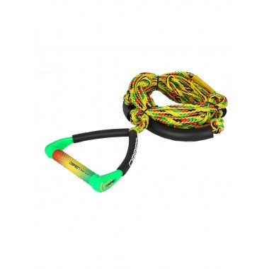 Фал с рукояткой для вейксерфинга O'Brien team surf rope 9" rasta Фал с рукояткой для вейксерфинга O'Brien team surf rope 9" rasta