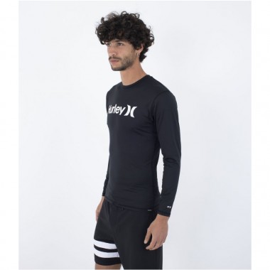 Гидромайка Hurley quickdry rashguard ls black Гидромайка Hurley quickdry rashguard ls black