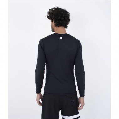 Гидромайка Hurley quickdry rashguard ls black Гидромайка Hurley quickdry rashguard ls black