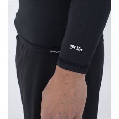 Гидромайка Hurley quickdry rashguard ls black Гидромайка Hurley quickdry rashguard ls black