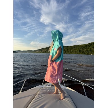 Пончо BroStuff surf live ride enjoy pink Пончо BroStuff surf live ride enjoy pink